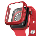 PZOZ Compatible with Apple Watch Series 6/5/4/SE Screen Protector,iWatch PC Case PET Film All-around Bumper Protective Cover Compatible With i Watch Smartwatch Accessories (40mm, Red)