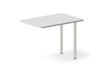 Skrivebord, tilbyg DNA Lys grå 800x600 mm I-ben Alugrå