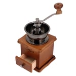 Bean Grinder Household Mini Retro Style Coffee Milling Machine With Wood And