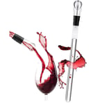 Wine Chiller Rod Stainless Steel, Pourer - Stainless Steel Cooling Rod with Non-Drip Pourer & Wine Aerator 3 in 1 Wine Chilling Rod