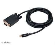 Akasa AK-CBCA17-18BK USB Type-C to VGA Adaptor Cable