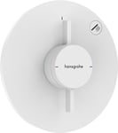 hansgrohe DuoTurn S - shower mixer conceiled for 1 function, shower mixer tap round, single lever shower mixer for iBox universal 2, matt white, 75618700