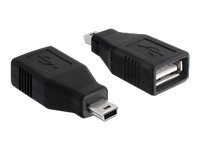 Delock USB-adapter - USB-adapter - USB (hun) til mini-USB Type B (han) - USB 2.0 - sort