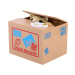 Cat Money Box Coin Bank, Automatic Stealing Coins Penny Cent