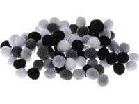 Grå Pompoms 10Mm 100St