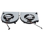 2Pcs CPU Cooling Fan Plastic Aluminum Alloy 4‑Pin Replacement For Gaming Lap HEN