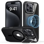ESR Classic Kickstand HaloLock MagSafe iPhone 16 Pro genomskinlig/Svart