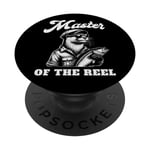 Cool Fisherman Otter Loves Fishing Fish, Master of the Reel PopSockets Swappable PopGrip
