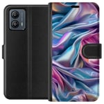 Motorola Moto G53 Svart Plånboksfodral Cellofan