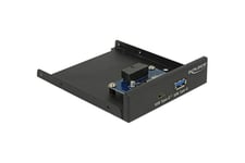 Delock 3.5" USB 3.1 Gen 1 Front Panel 1 x USB Type-C + 1 x USB Typ-A - portpanel till lagringsfack