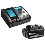 Akku Makita 191B51-7; 18 V; 5,0 Ah + laturi DC18RC