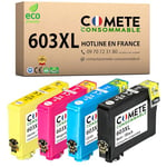 COMETE, French Brand 603XL Ink Cartridges Compatible with Epson 603 XL Starfish for Epson Cartridge XP 2100 XP 2105 (1 Black, 1 Cyan, 1 Magenta 1 Yellow)