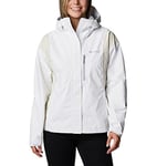 Columbia Women's Hikebound Jacket Waterproof Rain Jacket, White x Chalk, Size L