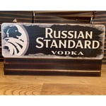Russian Standard Vodka Wooden Bar Signs Mancave Drinks Shed Garage Wall Vintage Retro Wood Pub Sign UK
