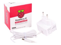 Raspberry Pi - Strömadapter - AC 115/230 V - vit - för Raspberry Pi 4 Desktop Kit, 4 Model B, 4 Model B Starter Kit, 4 Starter Kit