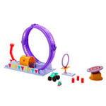 Mattel Disney and Pixar Cars On The Road Showtime Loop Playset with Ivy Monster Truck, Launcher and Movable Target, Toy Gift for Kids, HGV73