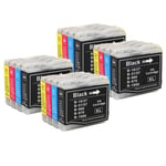 16 Ink Cartridges (Set) compatible with Brother DCP-135C, DCP-150C, DCP-153C