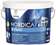 Fasadfärg TEKNOS Nordica Classic akrylatfärg oxidröd 2,7 L Bas 5