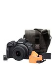 Canon Eos R100 Aps-C Camera Kit Inc Rf-S 18-45Mm Lens, 32Gb Sd Card, Additional Lp-E17 Battery, Neck Strap &Amp; Case