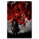 It 2017 Movie Stephen King Horrible Film Pennywise Wall Art Poster Canvas Painting Print Home Wall Decor -20X28 Inch No Frame 1 Pcs