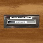 Magnetskylt Ingen Reklam Tack, Vit