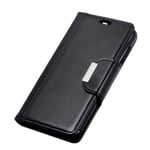 Flip Case for Sony Xperia L1, Business Case with Card Slots, Leather Cover Wallet Case Kickstand Phone Cover Shockproof Case for Sony Xperia L1 (Black)