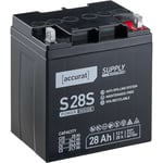 Supply S28S Batterie Décharge Lente 12V 28Ah agm Solaire 165 x 126 x 174 mm - Accurat