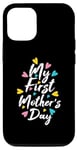 iPhone 12/12 Pro New Mom Celebrate My First Mother's Day Colorful Hearts Case
