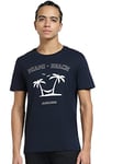 JACK & JONES Men's Jjsummer Solid Tee SS Crew Neck T-Shirt, Blazer Navy, L