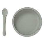 Konges Sløjd bowl & spoon silicone set - topanga beach