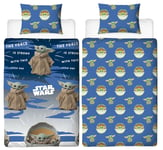 Star Wars Mandalorian Single Duvet Cover Baby Yoda Reversible Bedding Set