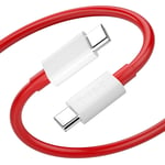 TITACUTE for OnePlus 8T Charging Cable, USB C to USB C Cable 65W Warp Charge 65 Cable PD Fast Charger Cable 2M/ 6FT Compatible with iPad Air 4 MacBook Pro Samsung S20 S21 Google Pixel OnePlus 9 Red