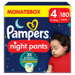 Pampers Baby-Dry Pants Night , storlek 4 Maxi, 9-15kg, månadsbox (1 x 180 blöjor