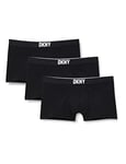 DKNY Men's Men s DKNY Trunks NEW YORK Designer Underwear for Men Pack of 3 Black, Black, M UK