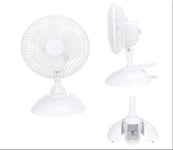 Aspect 6Inch Clip On/Desk Fan | 2 Speed Speed Settings | Low Noise Strong Resistant Base | Desk Fan | White