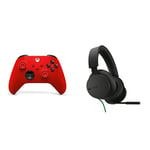 Xbox Wireless Controller – Pulse Red + Xbox Stereo Headset