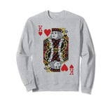 King of Hearts Playing Card Sweatshirt