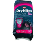Huggies - Girls DryNites Pyjama Pants 4-7 YRS 17-30kg  1 Pack of 9 Pants