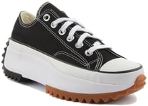 Converse All Star 168816 Run Star Hike Low Top Ox In Black White Size UK 2 - 7
