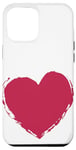 Coque pour iPhone 13 Pro Max Couleur de l'année 2023 Viva Magenta et cœur géant blanc