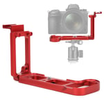 Camera Quick Release Plate, Tripod Ball Head Fixing Bracket with 1/4'' Mount, Accessory for Nikon Z6/Z7 Mirrorless Camera(Red)