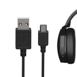 Geekria Headphone Charging Cable Compatible with Skullcandy Hesh2, Hesh3, Indy True, Indy Evo, Sesh, Dime, Method, Ink'd +, Jib + Active - USB-A to Micro-USB Headphones Charger Cord (Black 1FT)