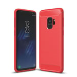 Samsung Galaxy S9 Skal i karbon fiber stil - Röd