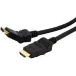 StarTech.com 6ft Swivel HDMI Cable, 4K High Speed Rotating HDMI Cord, 4K 30Hz UHD HDMI, 10.2 Gbps, HDMI 1.4 Video, HDCP 1.4, M/M Pivot Cable with 180° Swivel Connector, HDMI to HDMI Cable (HDMIROTMM6)