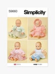 Simplicity Baby Doll Outfits Sewing Pattern, S9660OS