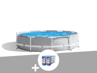 Kit piscine tubulaire Intex Prism Frame ronde 3,66 x 0,76 m + 6 cartouches de filtration