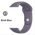 SQWK Strap For Apple Watch Band Silicone Pulseira Bracelet Watchband Apple Watch Iwatch Series 5 4 3 2 38mm or 40mm SM Brick blue