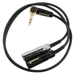 Kondor Blue Dual Mini XLR to 3.5mm Stereo Splitter Right Angle for C70/6K Pro/Rode