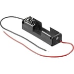 CABLEPELADO Support de batterie plat | Support de batterie AA | Câble de 200 mm | Tension totale : 1,5 V (1,5 V par pile) | Convient pour 1 piles LR6 AA (FR6, HR6, LR6)