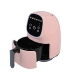 Fully Automatic air Fryer with Fast air Circulation System, 30-Minute Timer and Adjustable Temperature Control, Oil-Free and Low-Fat Healthy Cooking, 1000 watts, 2.2 liters-Pink